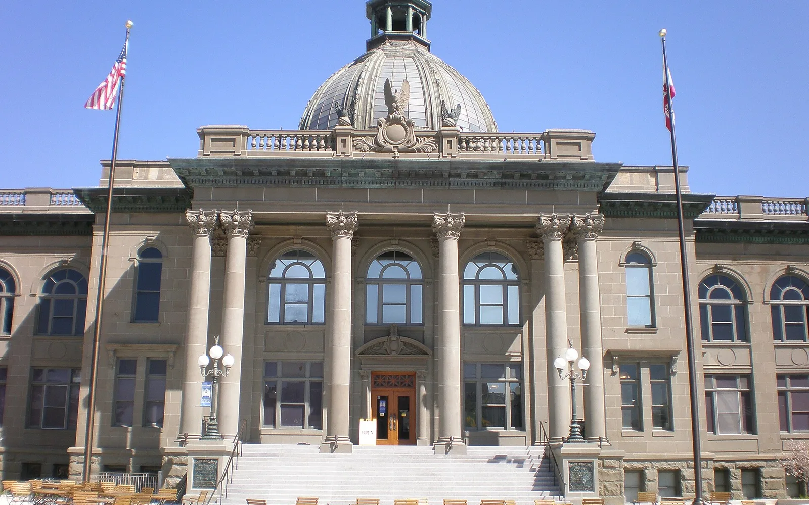 The historic San Mateo County Courthouse, now the county history museum, in Redwood City, California